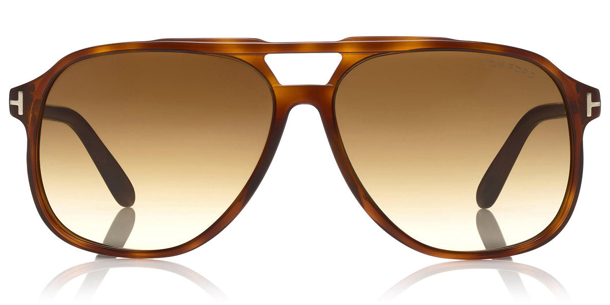 Tom Ford® FT0753 Raoul FT0753 Raoul 53F 62 - 53F - Shiny Blonde Havana/ Gradient Brown Lenses Sunglasses