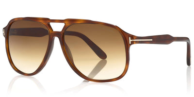 Tom Ford® FT0753 Raoul FT0753 Raoul 53F 62 - 53F - Shiny Blonde Havana/ Gradient Brown Lenses Sunglasses