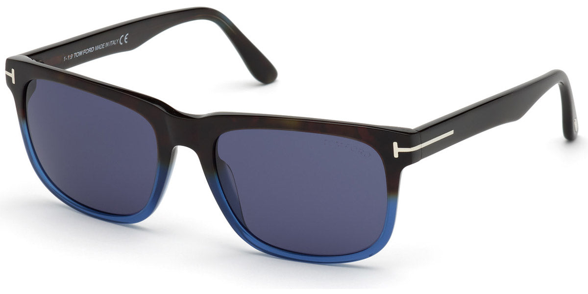 Tom Ford® FT0775 Stephenson FT0775 Stephenson 55V 56 - 55V - Gradient Havana-To-Blue W. Blue Havana Temples/ Blue Lenses Sunglasses