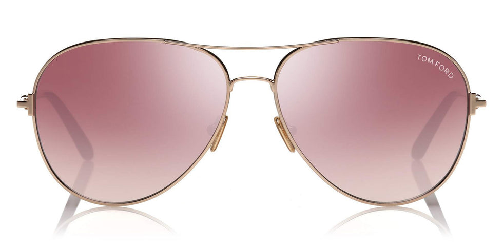 Tom Ford® FT0823 Clark FT0823 Clark 28P 61 - 28P - Shiny Rose Gold, Classical Havana / Gradient Turquoise To Sand Lenses Sunglasses