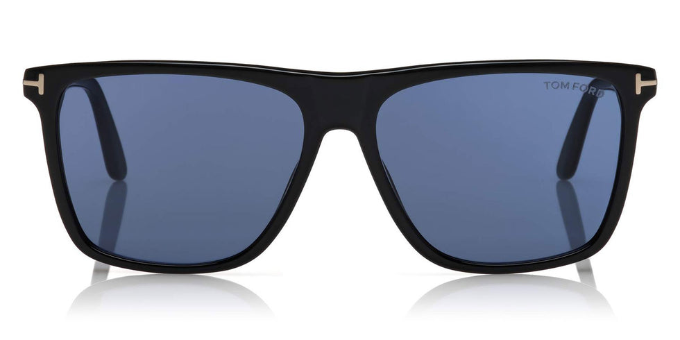 Tom Ford® FT0832 Fletcher FT0832 Fletcher 01V 57 - 01V - Shiny Black / Blue Lenses Sunglasses