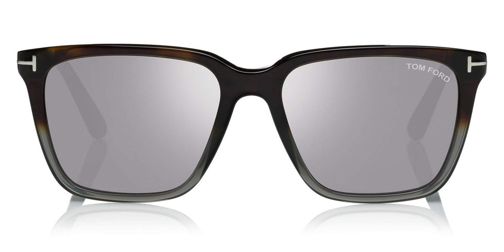 Tom Ford® FT0862 Garrett FT0862 Garrett 01B 56 - 01B - Shiny Black W. Shiny Black Metal Temples / Gradient Smoke Lenses Sunglasses