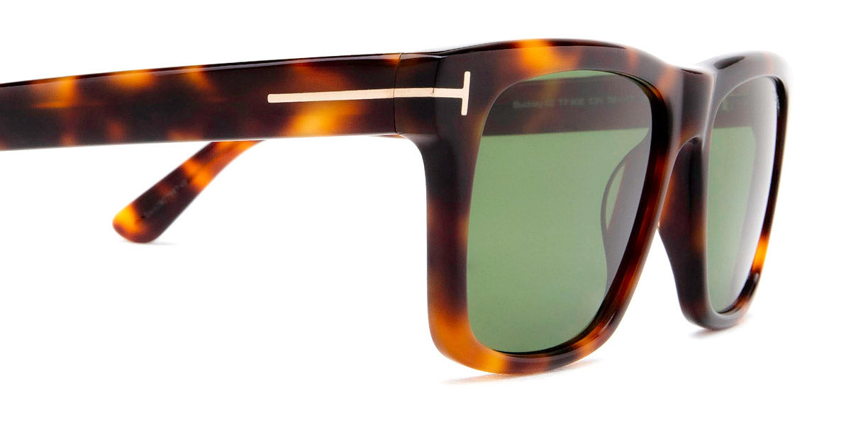 Tom Ford® FT0906 Buckley-02 FT0906 Buckley-02 55E 56 - 55E - Shiy Brown W. Amber Stripes / Yellow Lenses Sunglasses