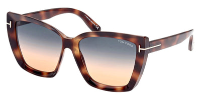 Tom Ford® FT0920 Scarlet-02 FT0920 Scarlet-02 53P 57 - 53P - Shiny Medium Havana / Gradient Teal-To-Orange Lenses Sunglasses