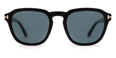 Tom Ford® FT0931 Avery FT0931 Avery 01V 52 - 01V - Shiny Black/ Dark Teal Lenses Sunglasses