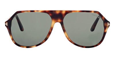 Tom Ford® FT0934 Hayes FT0934 Hayes 53N 59 - 53N - Shiny Blonde Havana/ Green Lenses Sunglasses