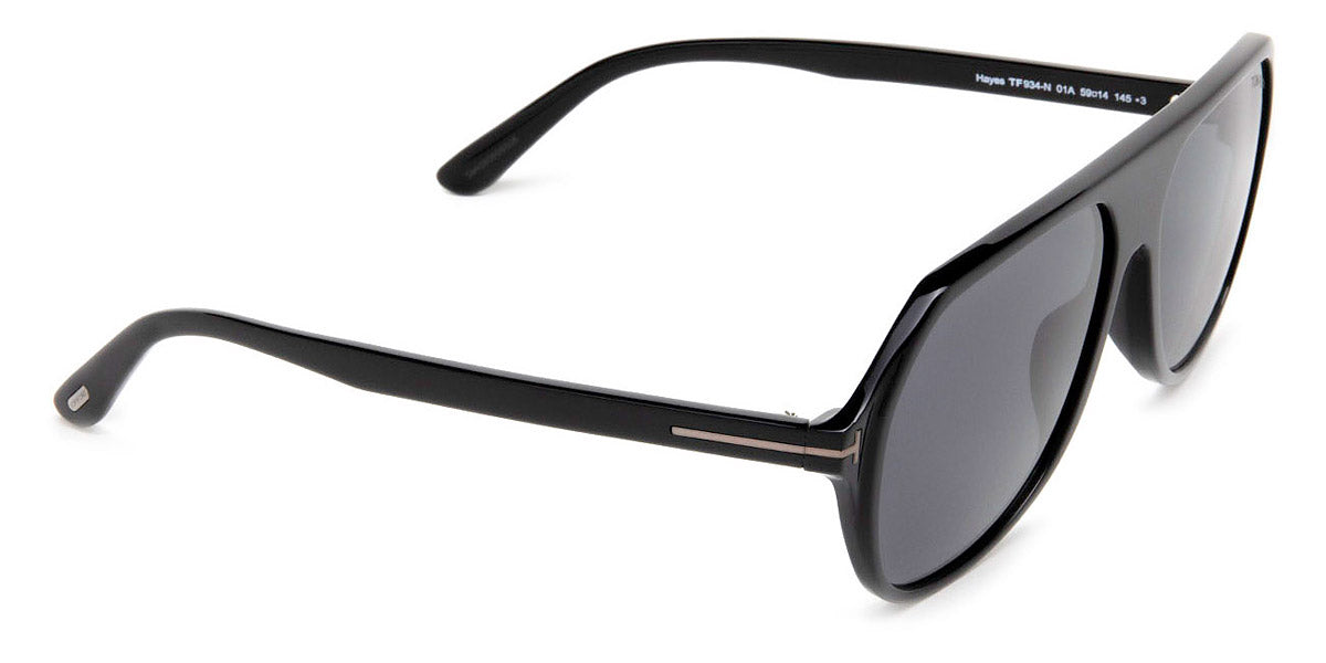 Tom Ford® FT0934-N Hayes FT0934-N Hayes 01A 59 - 01A - Shiny Black/ Smoke Glasses Sunglasses