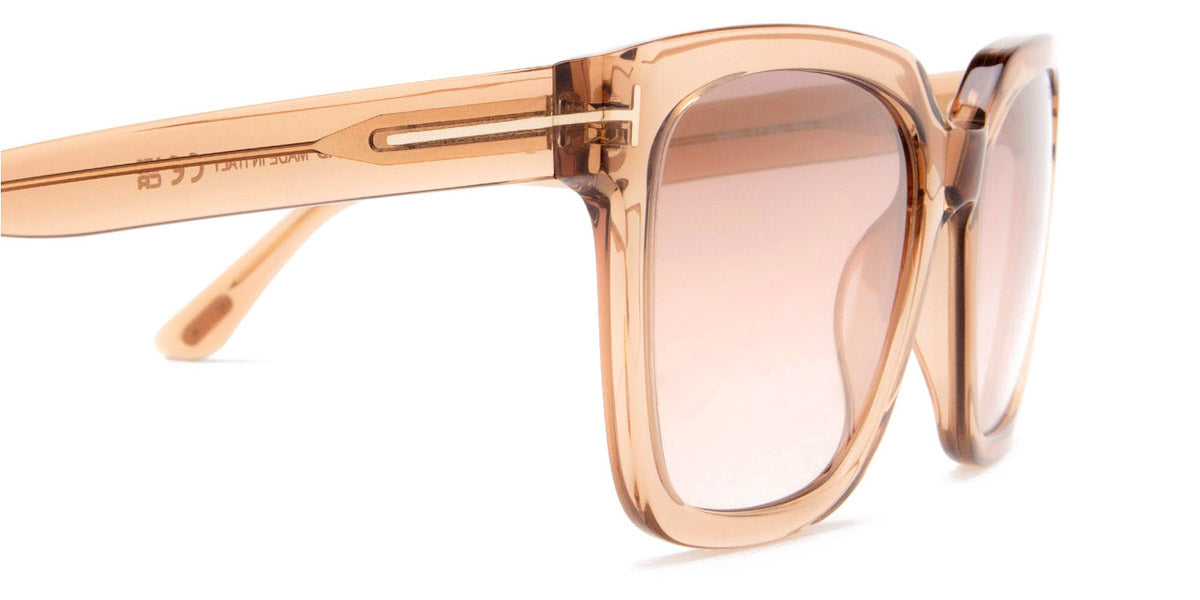 Tom Ford® FT0952 Selby FT0952 Selby 45G 55 - 45G - Shiny Rose Champagne / Gradient Brown-To-Sand Lenses W. Gold Flash Sunglasses