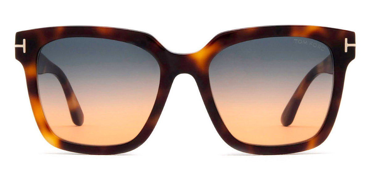 Tom Ford® FT0952 Selby FT0952 Selby 53P 55 - 53P - Shiny Medium Blonde Havana / Gradient Blue-To-Orange Lenses Sunglasses