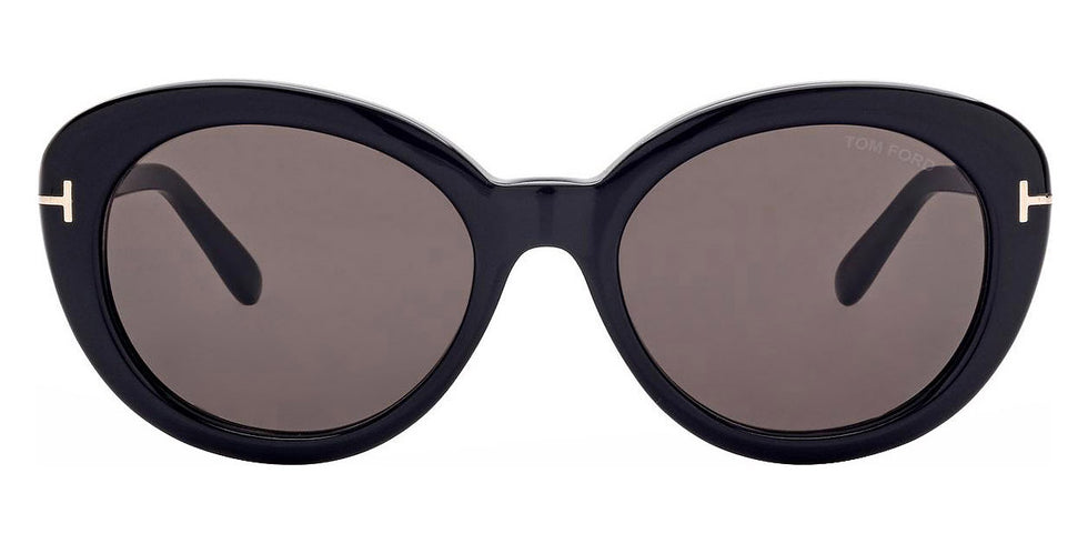 Tom Ford® FT1009 Lily-02 FT1009 Lily-02 01A 55 - 01A - Shiny Black, t" Logo / Smoke Lenses" Sunglasses