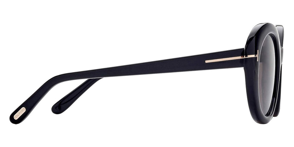Tom Ford® FT1009 Lily-02 FT1009 Lily-02 01A 55 - 01A - Shiny Black, t" Logo / Smoke Lenses" Sunglasses