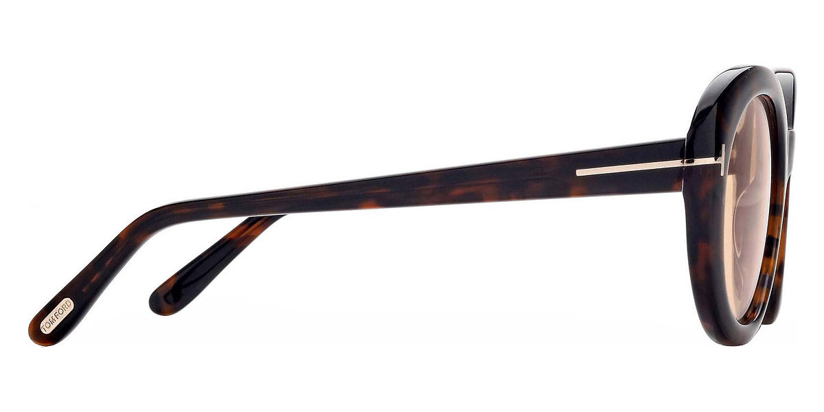 Tom Ford® FT1009 Lily-02 FT1009 Lily-02 52E 55 - 52E - Shiny Dark Havana, t" Logo / Photochromic Peach Lenses" Sunglasses