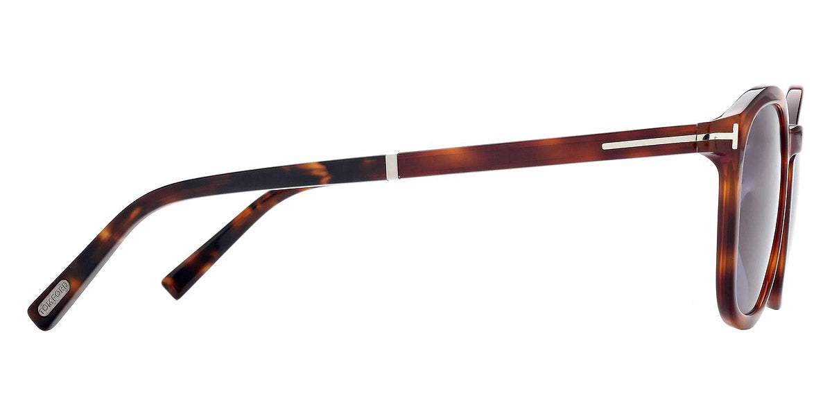 Tom Ford® FT1020 Jayson FT1020 Jayson 53V 52 - 53V - Shiny Blonde Havana, t" Logo / Blue Lenses" Sunglasses
