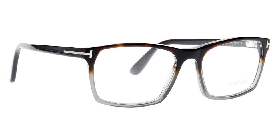 Tom Ford® FT5295 FT5295 055 56 - 055 - Shiny Grad. Havana-To-Transp. Grey/ Blue Block Lenses Eyeglasses