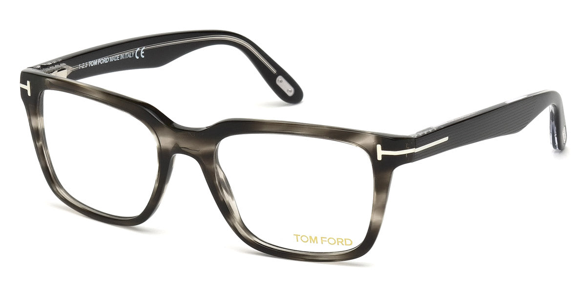 Tom Ford® FT5304 FT5304 093 54 - 093 - Shiny Striped Grey Eyeglasses