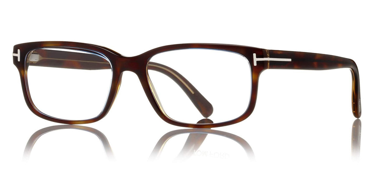 Tom Ford® FT5313 FT5313 055 55 - 055 - Shiny Classic Havana W. Blue Inner Rims Eyeglasses