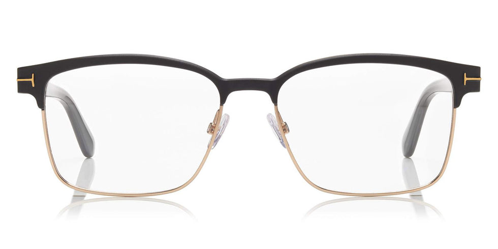 Tom Ford® FT5323 FT5323 002 54 - 002 - Matte Black, Shiny Rose Gold Eyeglasses