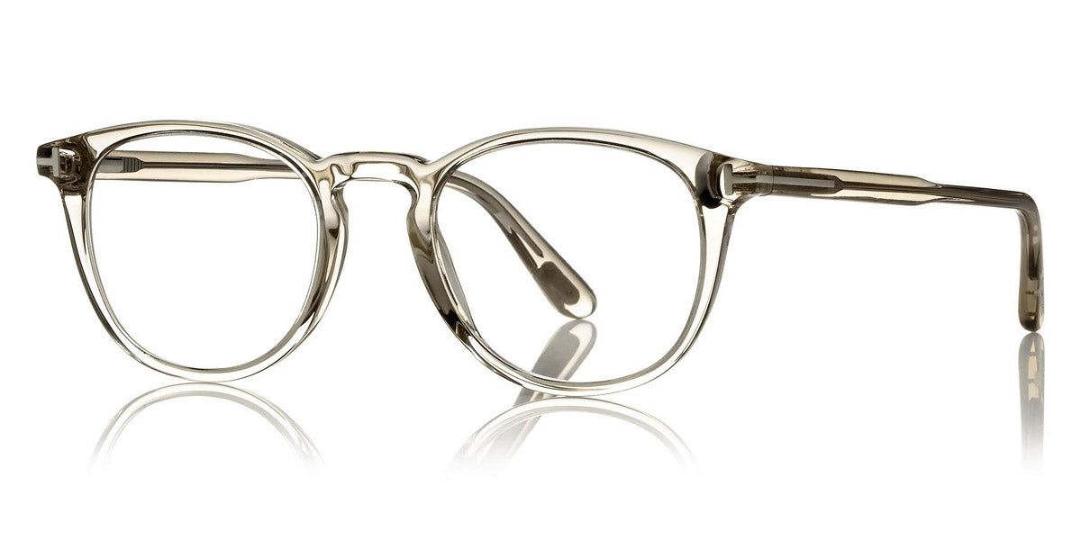Tom Ford® FT5401 FT5401 020 51 - 020 - Shiny Transparent Grey, Shiny Palladium t" Logo" Eyeglasses