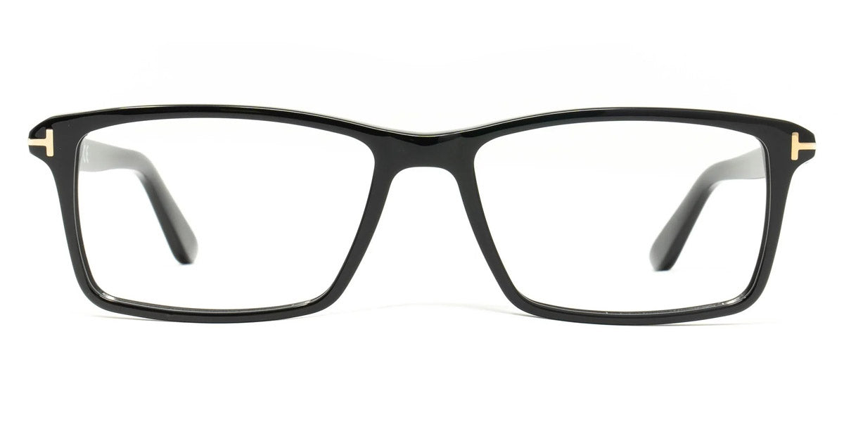 Tom Ford® FT5408 FT5408 001 56 - 001 - Shiny Black, Shiny Rose Gold t" Logo" Eyeglasses
