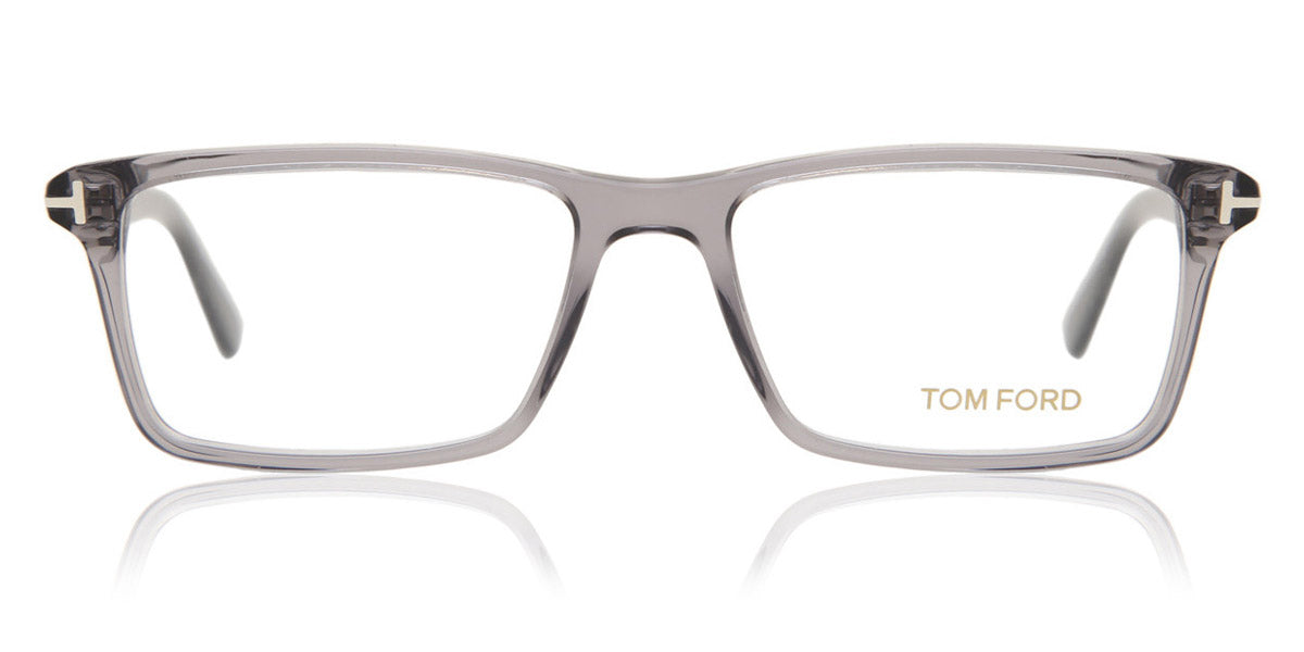 Tom Ford® FT5408 FT5408 020 56 - 020 - Transp. Grey, Grey Horn Effect Temples, Shiny Palladium t" Logo" Eyeglasses