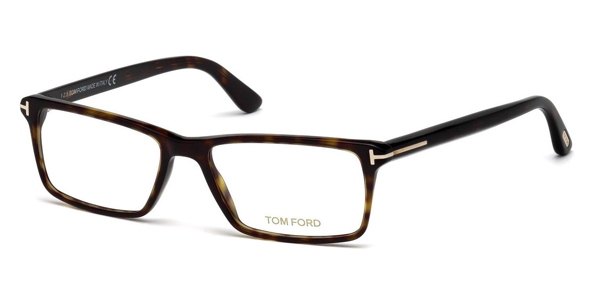 Tom Ford® FT5408 FT5408 052 56 - 052 - Shiny Classic Dark Havana, Shiny Rose Gold t" Logo" Eyeglasses