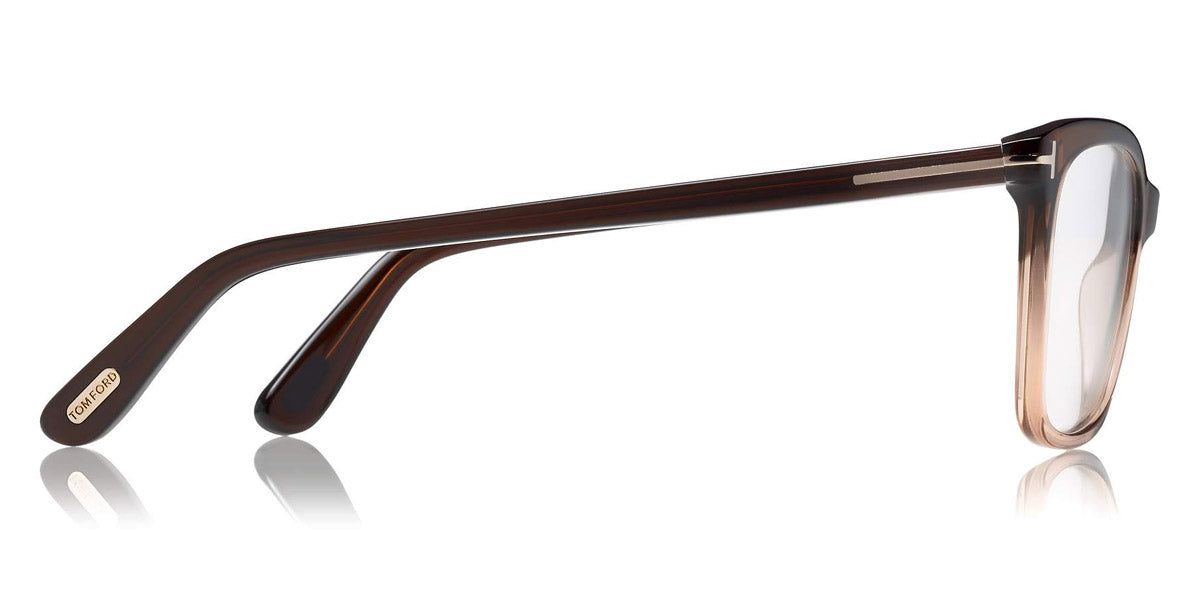 Tom Ford® FT5514 FT5514 050 54 - 050 - Grad. Transp. Dark-To-Light Brown Front, Transp. Dark Brown Temples Eyeglasses