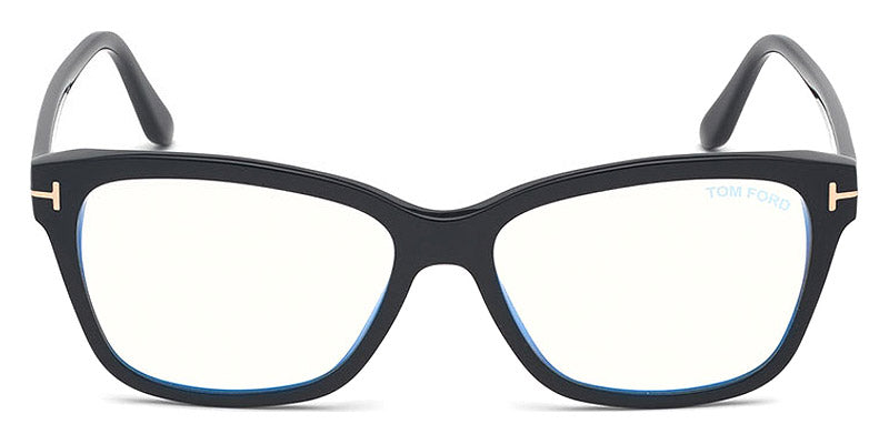 Tom Ford® FT5597-F-B FT5597-F-B 001 54 - 001 - Shiny Black / Blue Block Lenses Eyeglasses