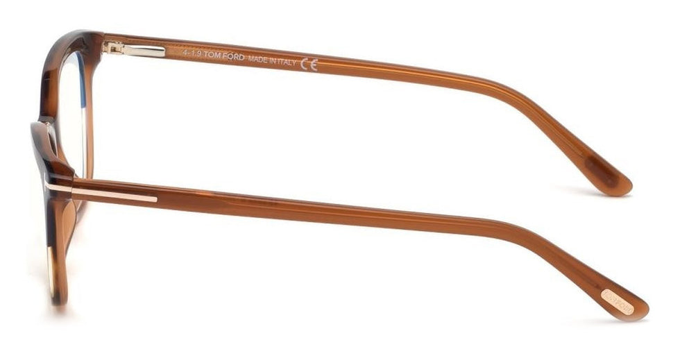 Tom Ford® FT5636-B FT5636-B 055 52 - 055 - Violet & Red Havana, Light Brown, Rose Gold/ Blue Block Lenses Eyeglasses