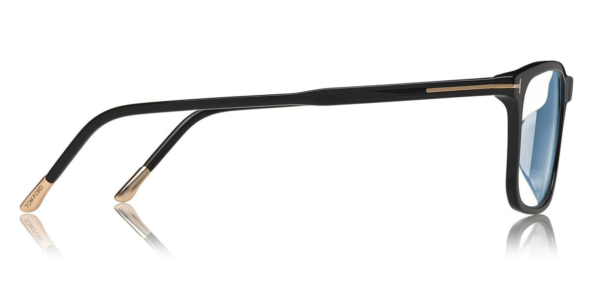 Tom Ford® FT5646-D-B FT5646-D-B 053 57 - 053 - Shiny Classic Havana W. Shiny Rose Gold Temple Tips/ Blue Block Lenses Eyeglasses