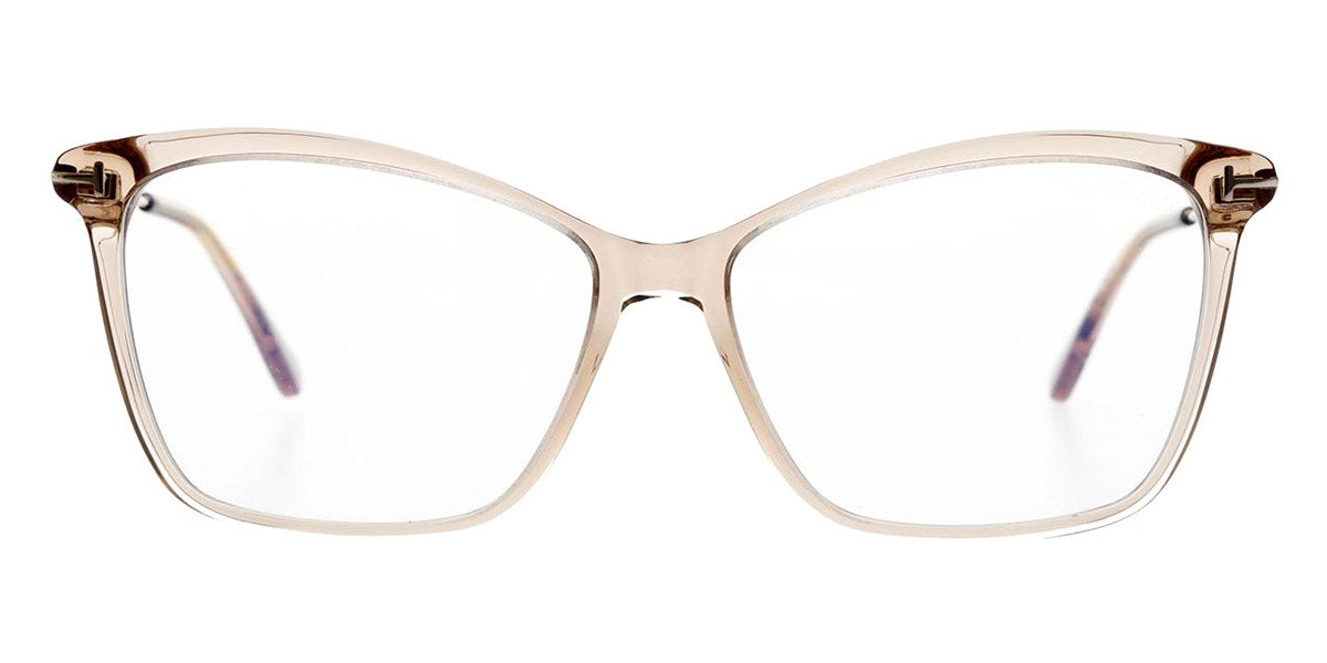 Tom Ford® FT5687-B FT5687-B 045 56 - 045 - Shiny Rose Champagne, Shiny Rose Gold / Blue Block Lenses Eyeglasses