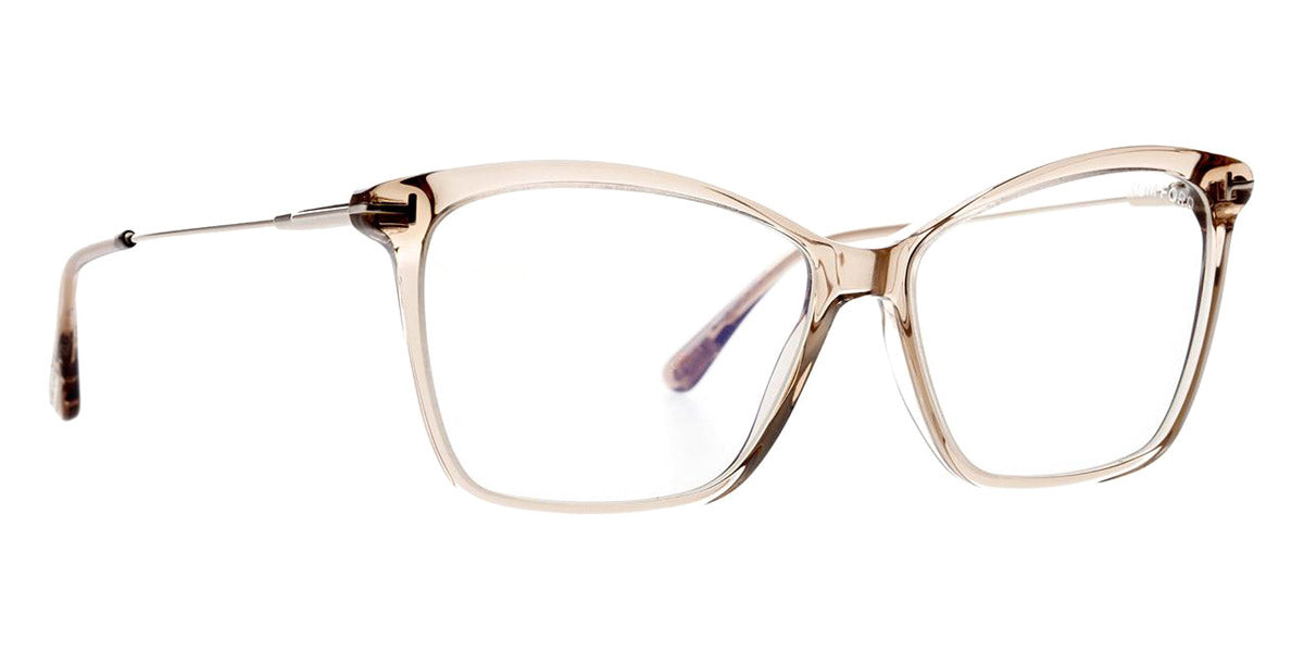 Tom Ford® FT5687-B FT5687-B 045 56 - 045 - Shiny Rose Champagne, Shiny Rose Gold / Blue Block Lenses Eyeglasses
