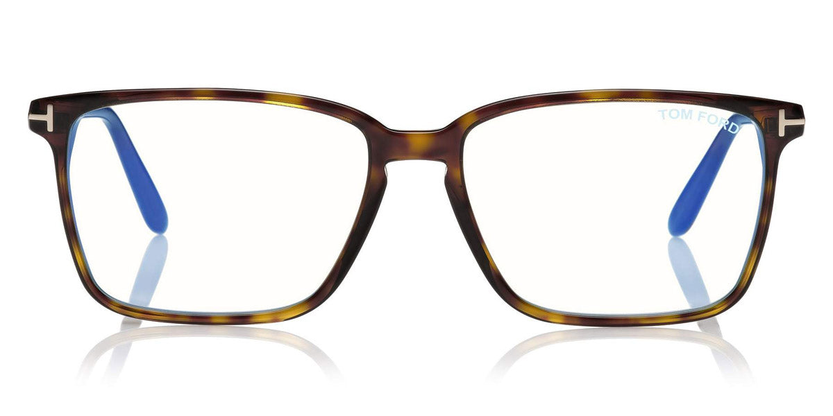 Tom Ford® FT5696-B FT5696-B 052 54 - 052 - Shiny Classic Dark Havana / Blue Block Lenses Eyeglasses