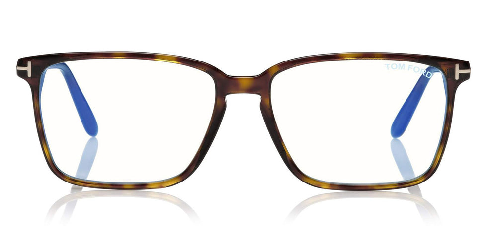 Tom Ford® FT5696-B FT5696-B 052 54 - 052 - Shiny Classic Dark Havana / Blue Block Lenses Eyeglasses