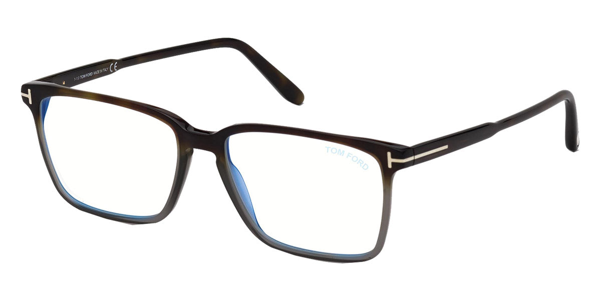 Tom Ford® FT5696-B FT5696-B 090 54 - 090 - Shiny Transparent Blue / Blue Block Lenses Eyeglasses