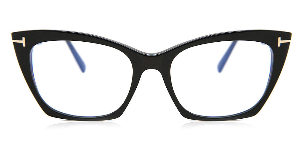 Tom Ford® FT5709-B FT5709-B 001 54 - 001 - Shiny Black / Blue Block Lenses Eyeglasses