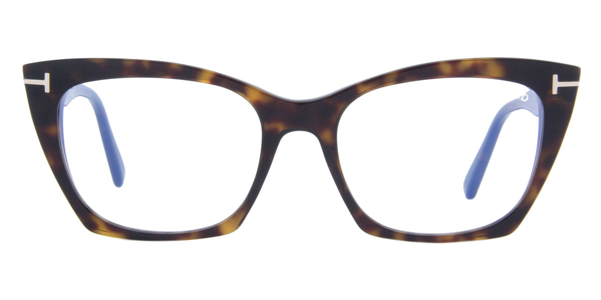 Tom Ford® FT5709-B FT5709-B 052 54 - 052 - Shiny Classic Dark Havana / Blue Block Lenses Eyeglasses