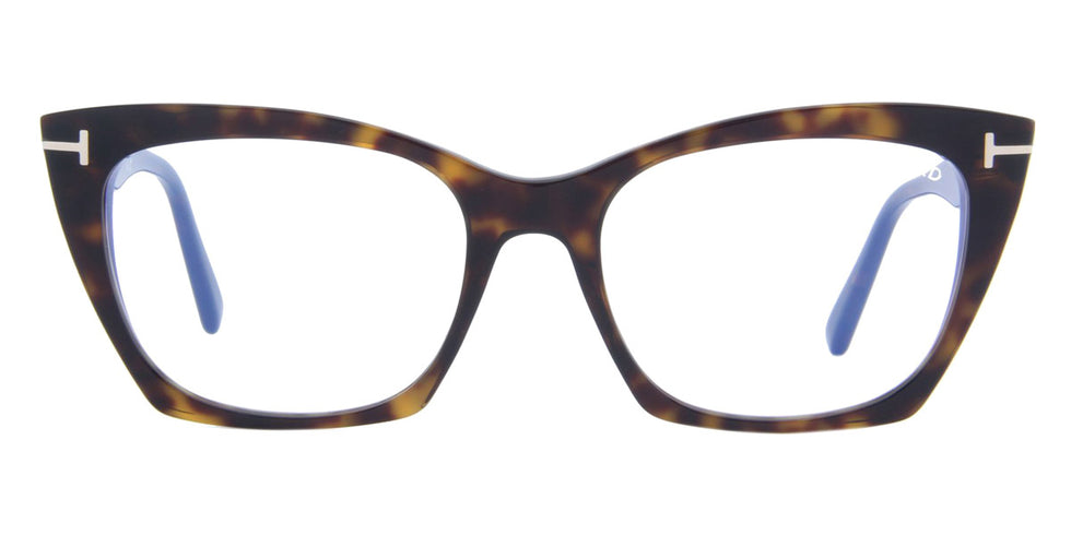 Tom Ford® FT5709-B FT5709-B 052 54 - 052 - Shiny Classic Dark Havana / Blue Block Lenses Eyeglasses