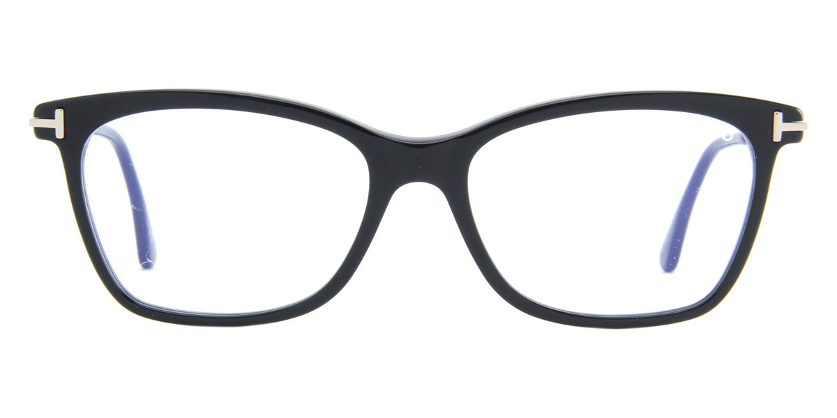 Tom Ford® FT5712-B FT5712-B 001 52 - Shiny Black/Blue Eyeglasses