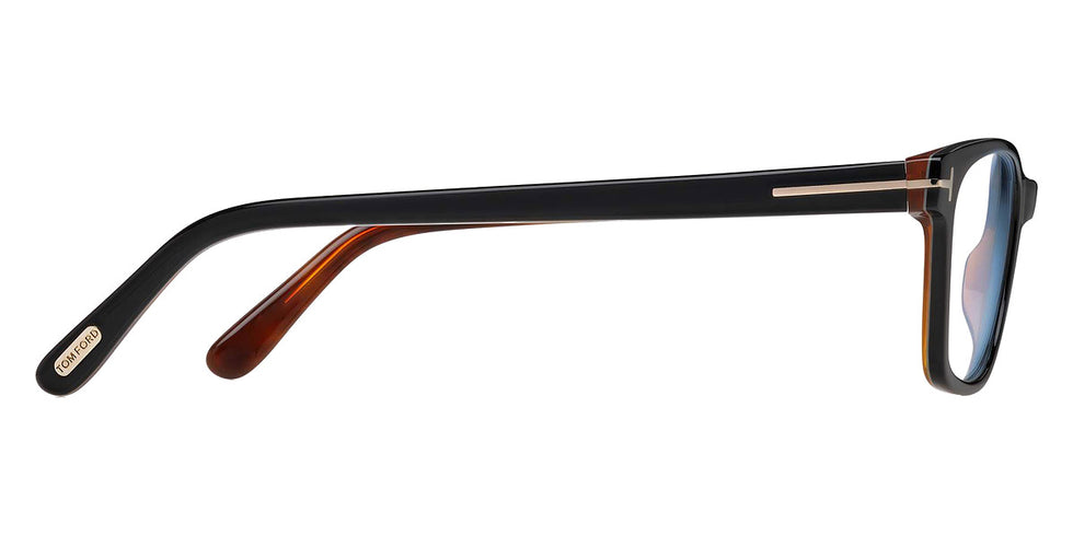 Tom Ford® FT5713-B FT5713-B 052 53 - 052 - Shiny Dark Havana/ Blue Block Lenses Eyeglasses
