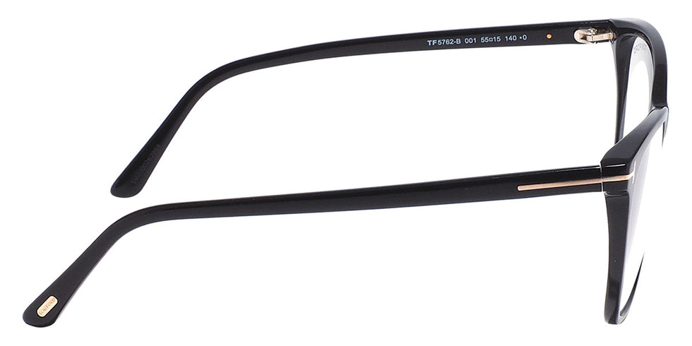 Tom Ford® FT5762-B FT5762-B 001 55 - 001 - Shiny Rose Champagne, t" Logo / Blue Block Lenses" Eyeglasses