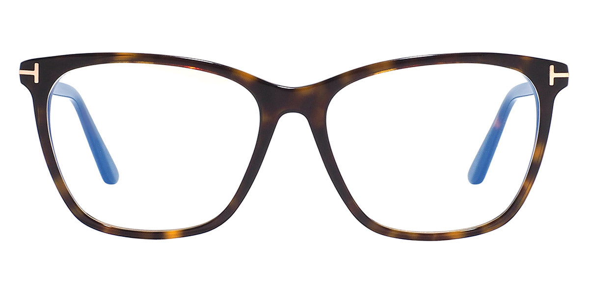 Tom Ford® FT5762-B FT5762-B 001 55 - 001 - Shiny Black, t" Logo / Blue Block Lenses" Eyeglasses