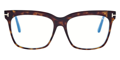 Tom Ford® FT5768-B FT5768-B 052 54 - Shiny Classic Dark Havana/T Logo Eyeglasses