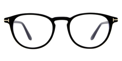 Tom Ford® FT5803-B FT5803-B 001 51 - 001 - Shiny Black, t" Logo / Blue Block Lenses" Eyeglasses