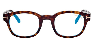 Tom Ford® FT5808-B FT5808-B 052 49 - Shiny Classic Dark Havana/T Logo Eyeglasses