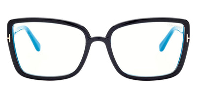 Tom Ford® FT5813-B FT5813-B 001 56 - Shiny Black/T Logo Eyeglasses