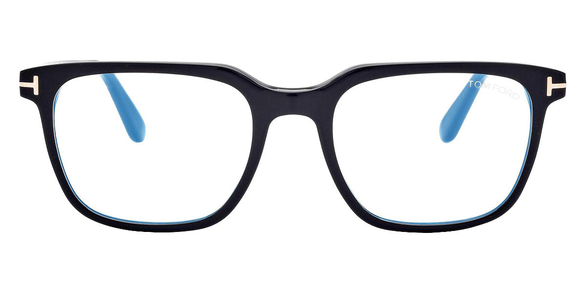 Tom Ford® FT5818-B FT5818-B 001 53 - 001 - Shiny Black t" Logo / Blue Block Lenses" Eyeglasses