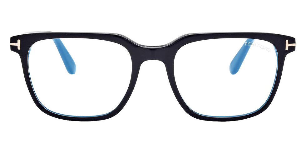 Tom Ford® FT5818-B FT5818-B 001 53 - 001 - Shiny Black t" Logo / Blue Block Lenses" Eyeglasses