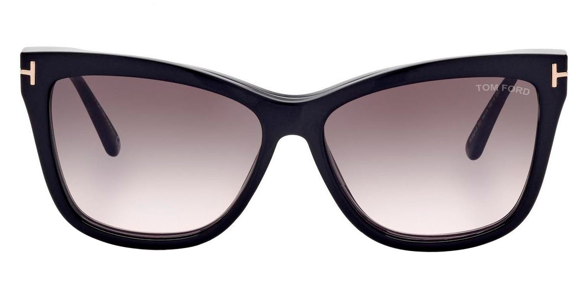 Tom Ford® FT5824-B FT5824-B 001 56 - 001 - Shiny Black / Blue Block Lenses With Sun Clip Eyeglasses