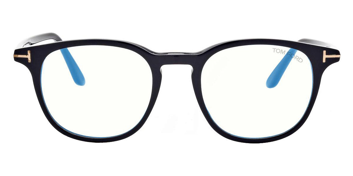 Tom Ford® FT5832-B FT5832-B 001 50 - 001 - Shiny Black , t" Logo / Blue Block Lenses" Eyeglasses
