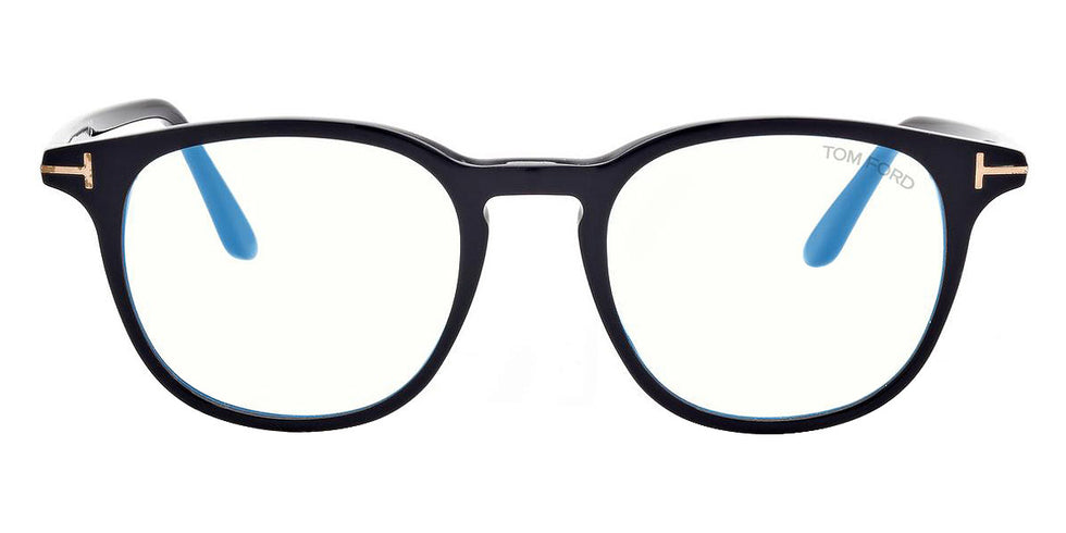 Tom Ford® FT5832-B FT5832-B 001 50 - 001 - Shiny Black , t" Logo / Blue Block Lenses" Eyeglasses